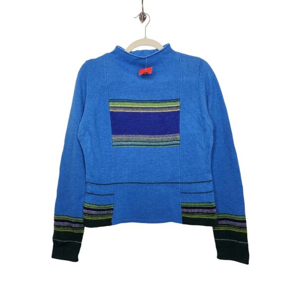 NWT Vintage Arizona Jeans Large Wool Long Sleeve 90s Fall Autumn Stripe - Picture 1 of 6